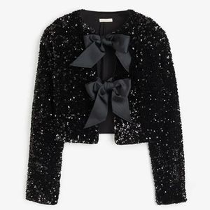 H&M Bow Sequin Jacket